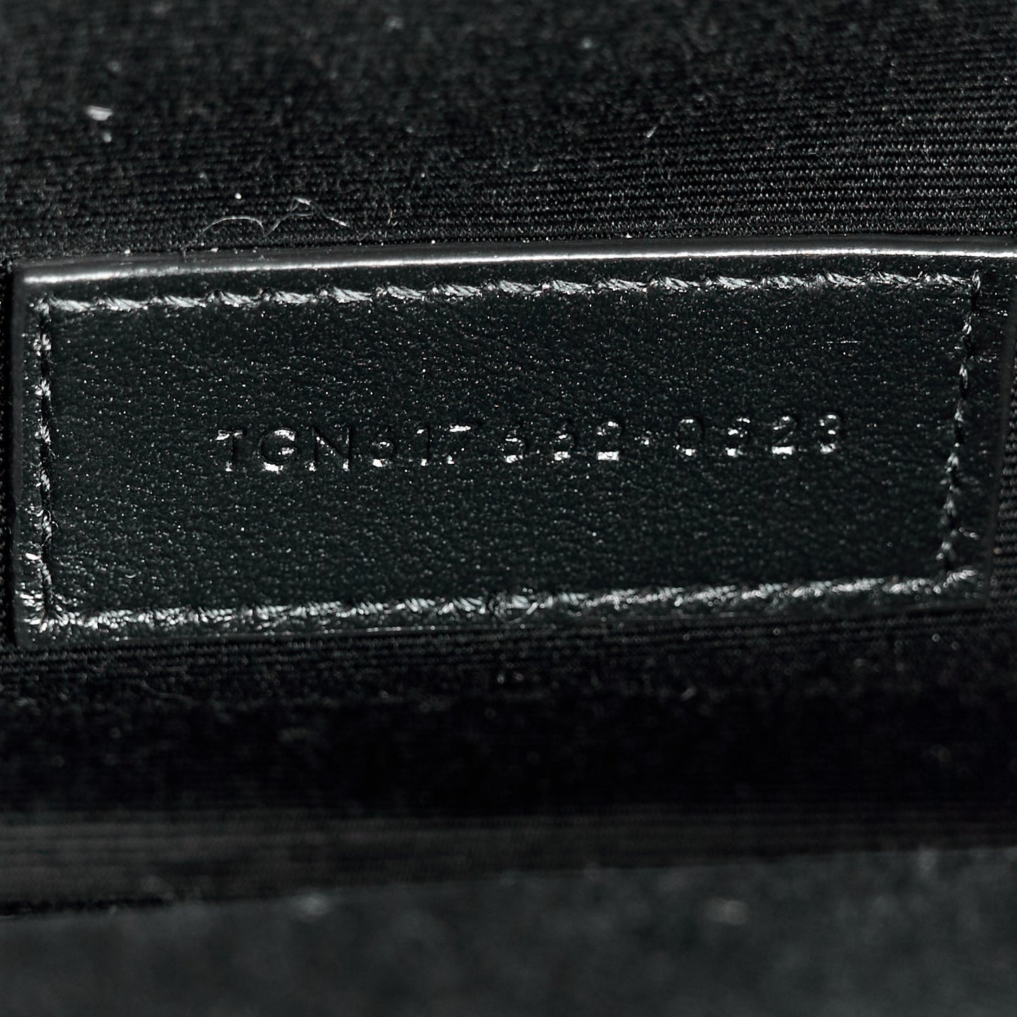 Grain De Poudre Matelasse Chevron Monogram Envelope Clutch Black