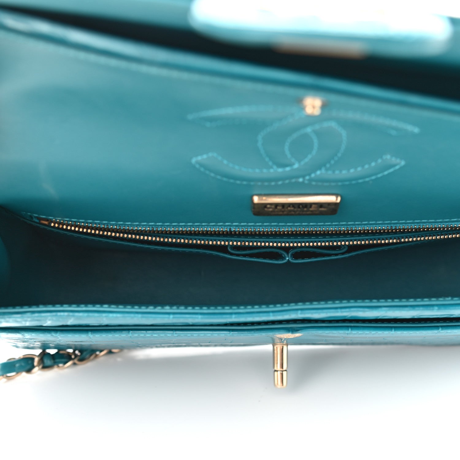 Chanel Alligator Medium Double Flap Blue 4 of 11
