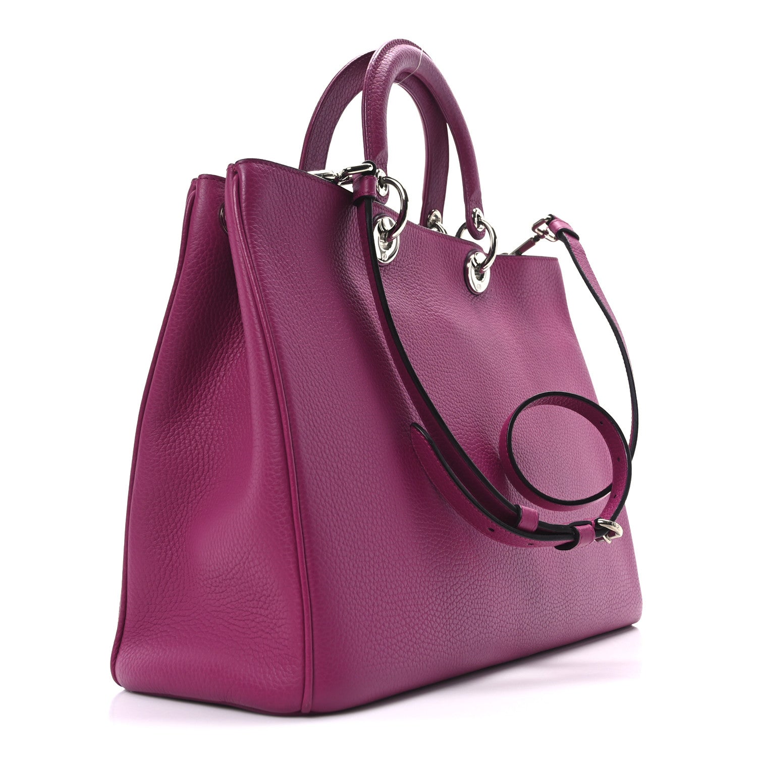 Christian Dior Bullcalf Large Diorissimo Tote Toxic Purple 4 of 11