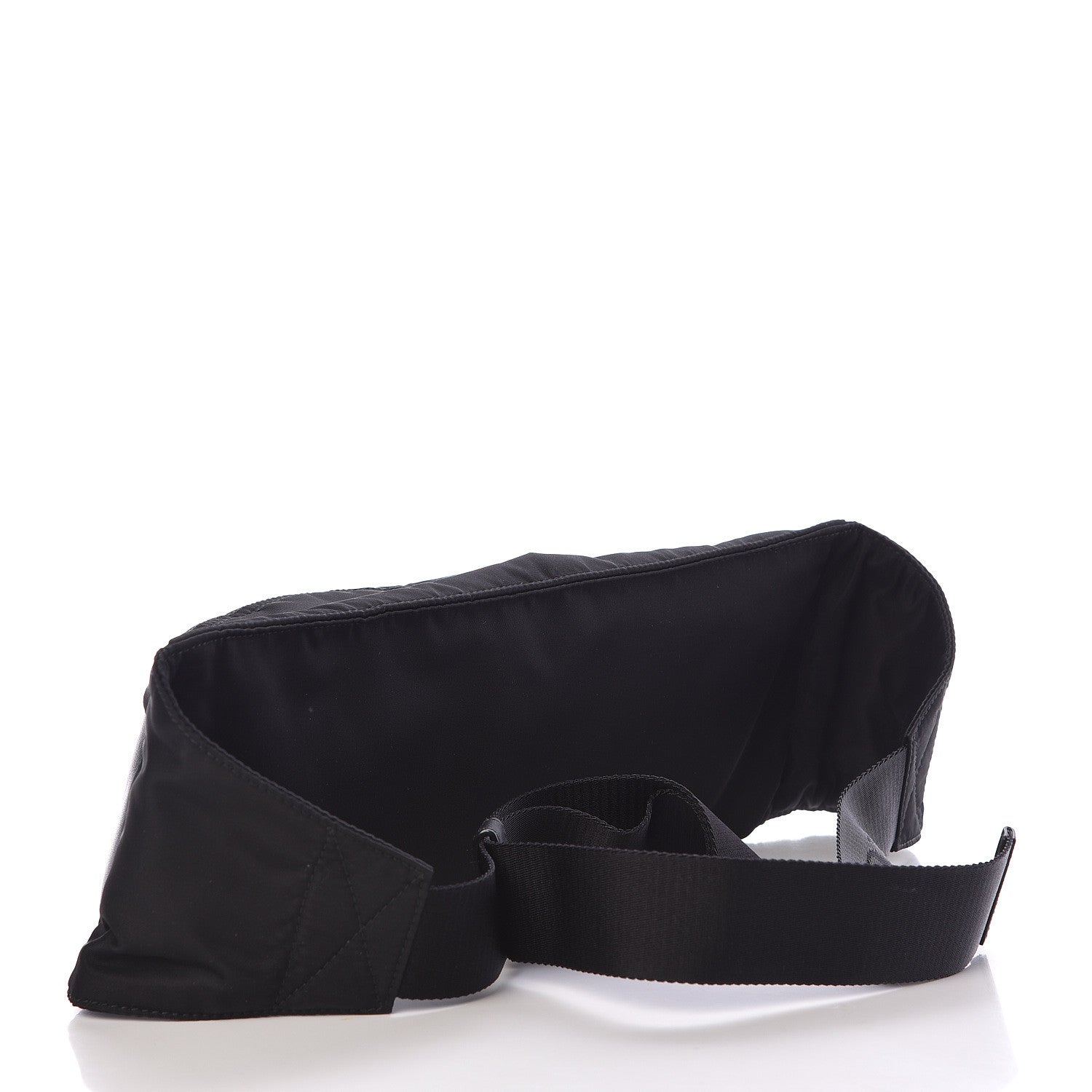 Prada Tessuto Nylon Vitello Belt Bag Black Bleuette 3 of 10