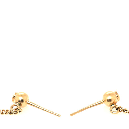 Chanel CC Drop Earrings Matte Gold 3 of 4