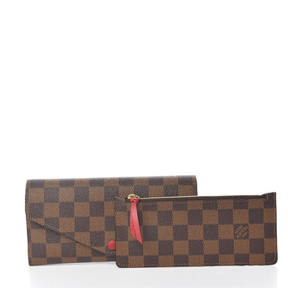 Louis Vuitton Damier Ebene Josephine Wallet Red 9 of 10