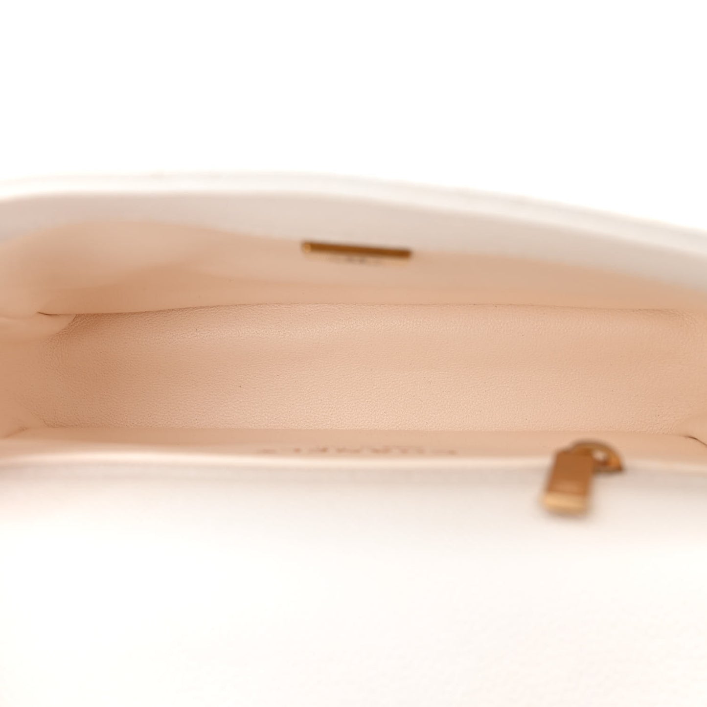 Caviar Quilted Mini Sweetheart Flap White