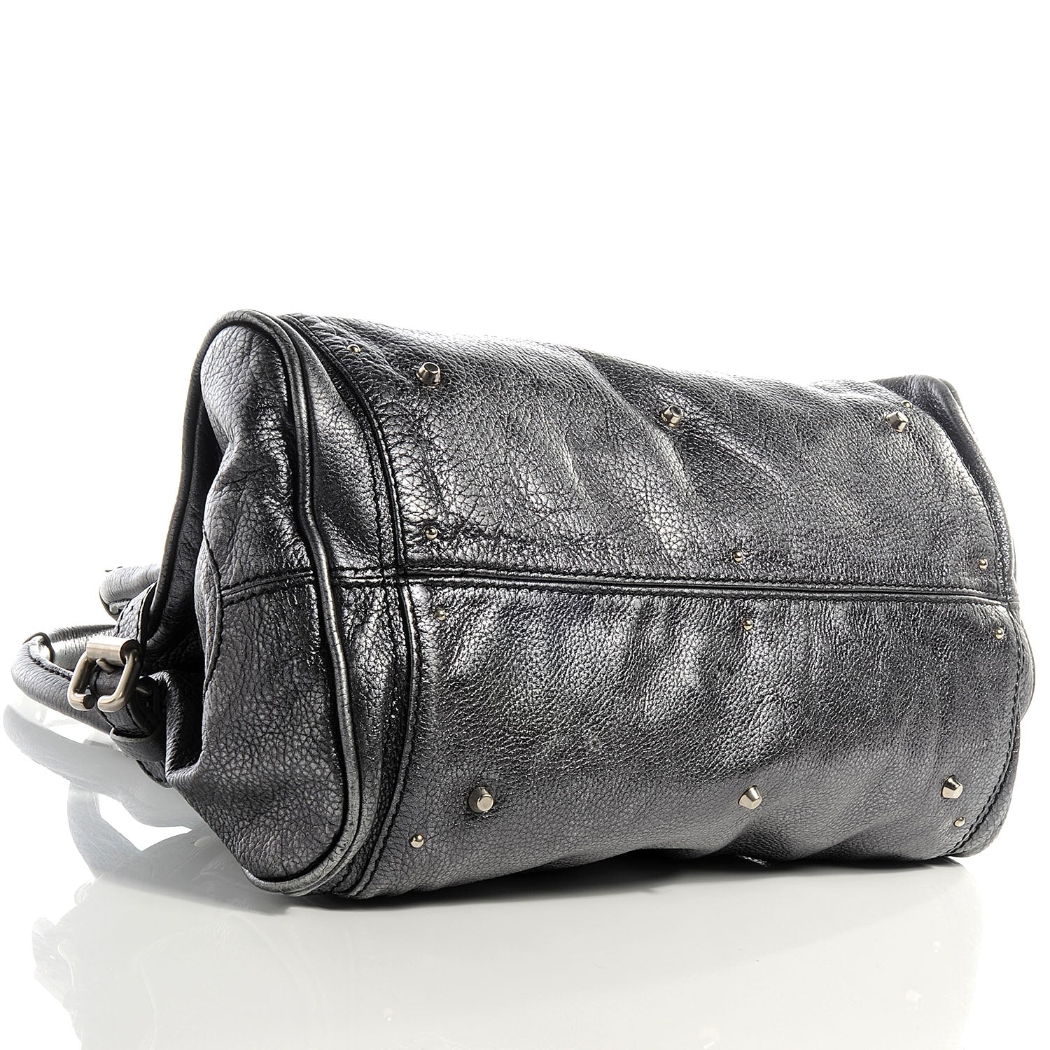 Chloe Leather Paddington Metallic Grey 5 of 8