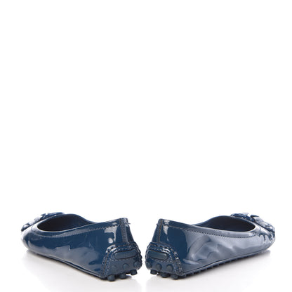 Louis Vuitton Patent Calfskin Oxford Ballerina Flats 37 Blue 5 of 13