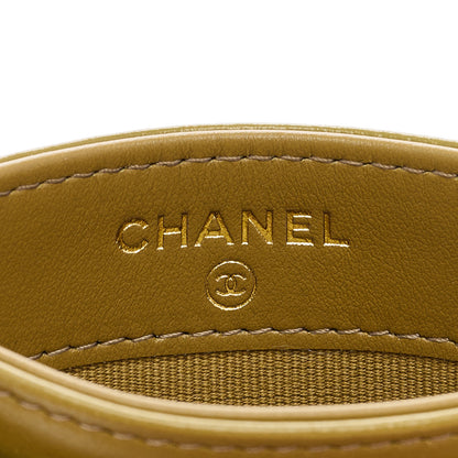 Chanel Shiny Lambskin Quilted Chanel 19 Card Holder Green 6 of 8