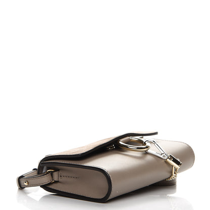 Chloe Suede Calfskin Mini Faye Shoulder Bag Motty Grey 4 of 8