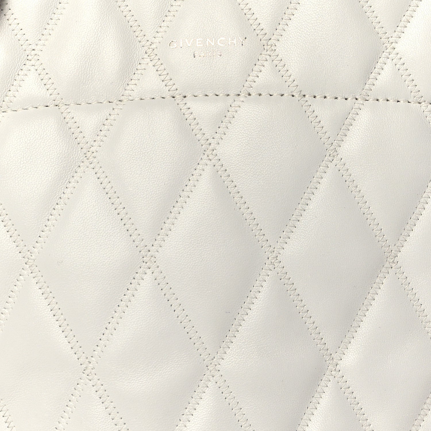 Givenchy Lambskin Quilted Mini GV Bucket Bag White 8 of 10
