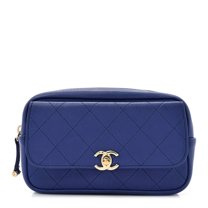 Chanel Calfskin Casual Trip Waist Bag Blue 1 of 9