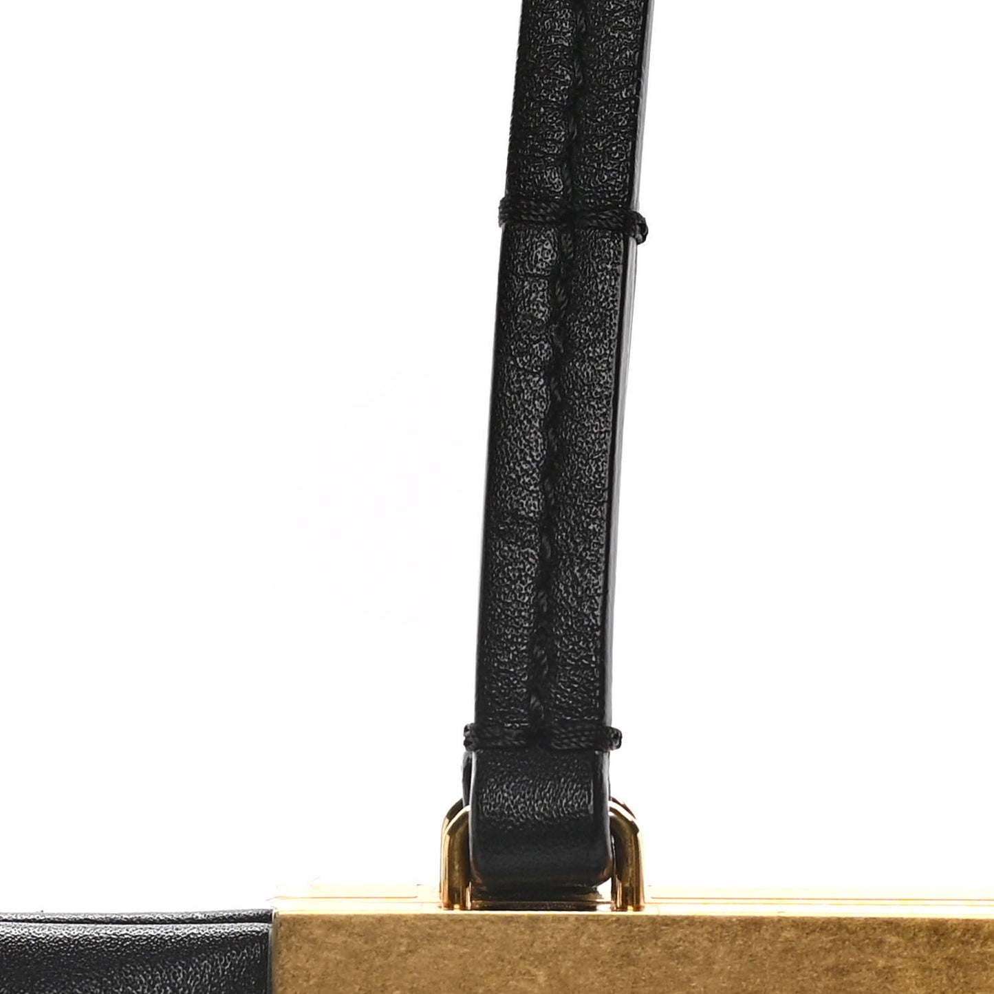 Patina Box Calfskin Medium Clasp Bag Black