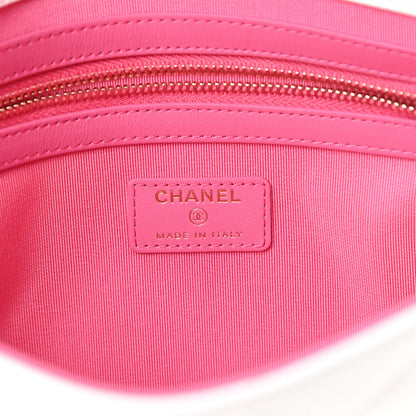 Chanel Goatskin Quilted Timeless CC Clutch White 6 of 9