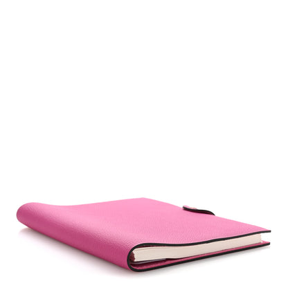 Hermes Togo Ulysse MM Notebook Cover Rose Pourpre 4 of 11