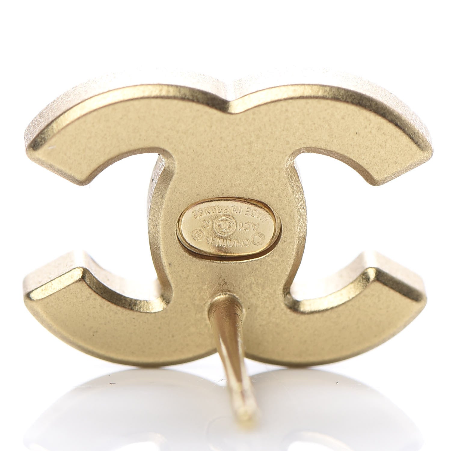 Chanel Crystal CC Earrings Gold 5 of 6