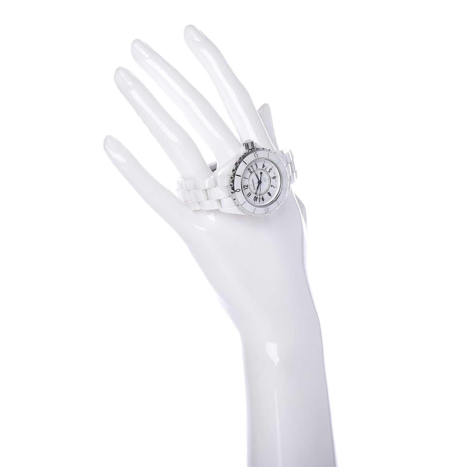 Chanel Stainless Steel Ceramic 33mm J12 Quartz Watch White 2 of 9