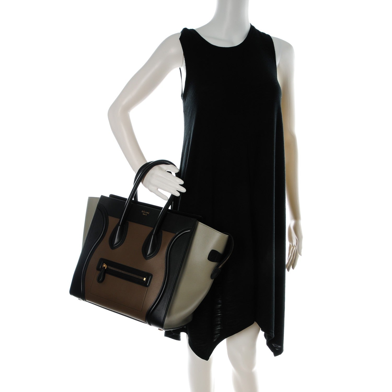 Celine Satin Calfskin Mini Tri-Color Luggage Multicolor 2 of 7