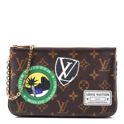 Louis Vuitton Monogram World Tour Double Zip Pochette 1 of 9