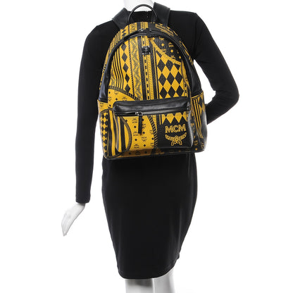 MCM Visetos Baroque Print Medium Stark Backpack Black Sahara 2 of 8