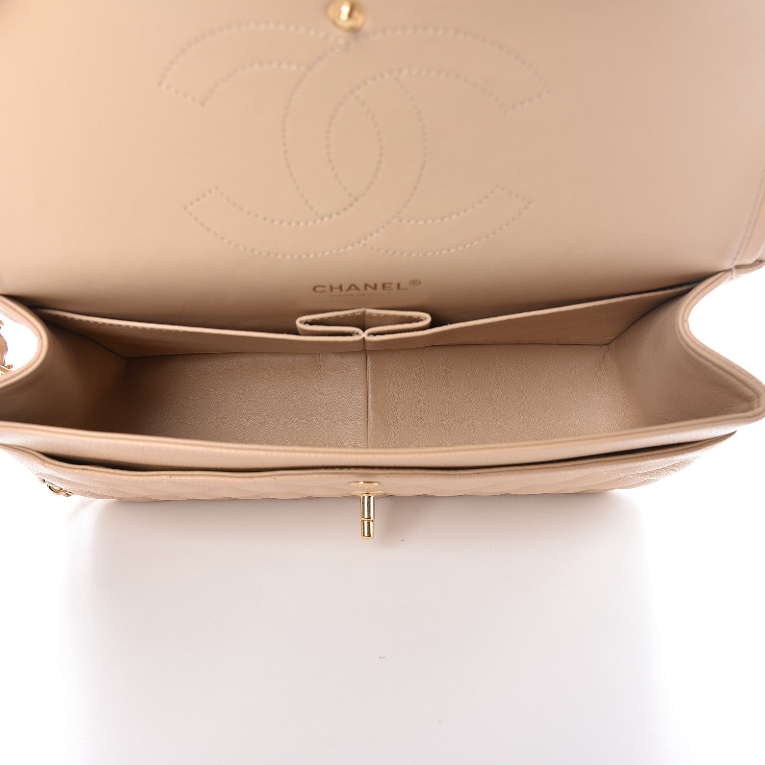 Chanel Caviar Quilted Jumbo Double Flap Beige Clair 7 of 10