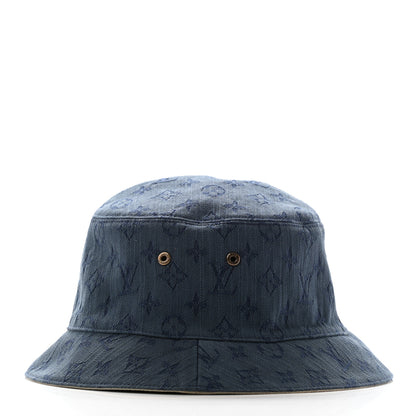 Louis Vuitton Monogram Denim Reversible Bucket Hat L 5 of 15
