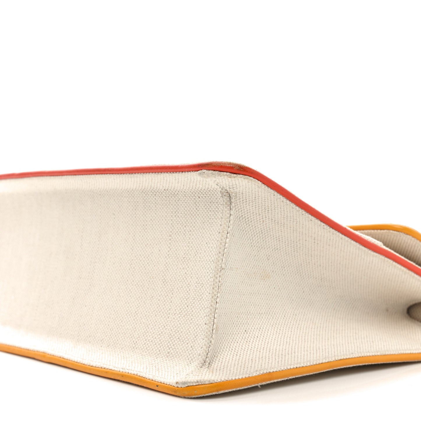 Linen Canvas Embroidered Small Shoulder Bag White