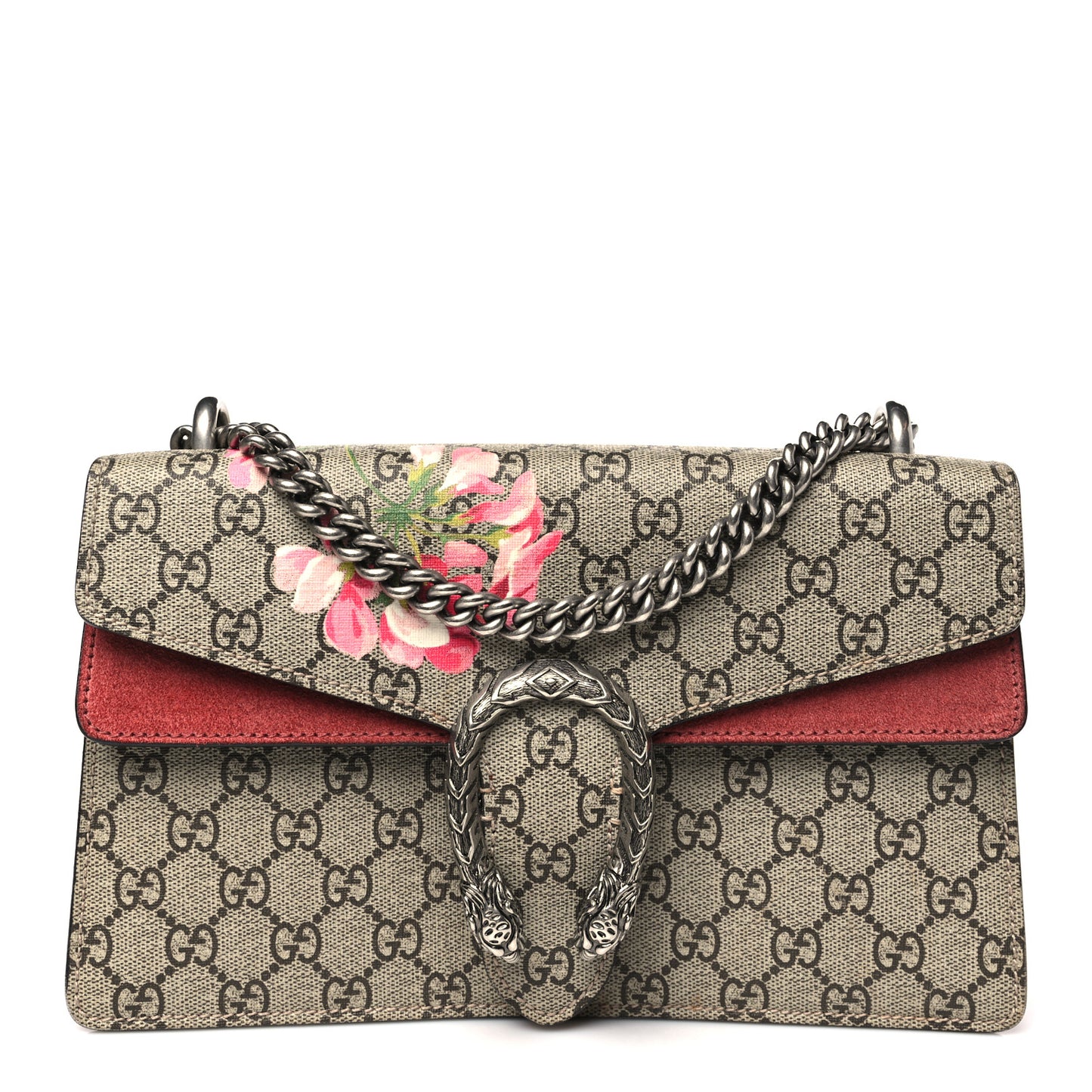 GG Supreme Monogram Blooms Small Dionysus Shoulder Bag Beige Multicolor Dry Rose