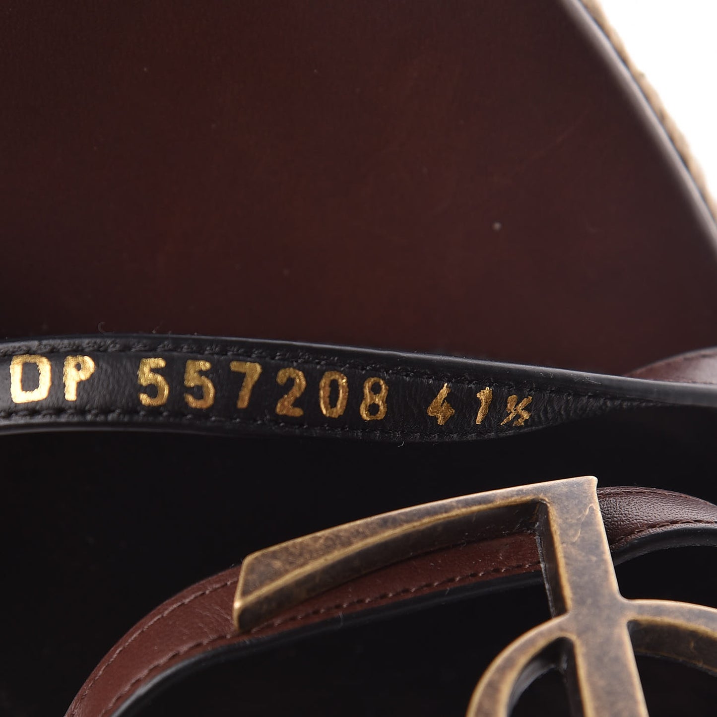Calfskin Cassandra Espadrille 105 Wedges 41.5 Chocolate