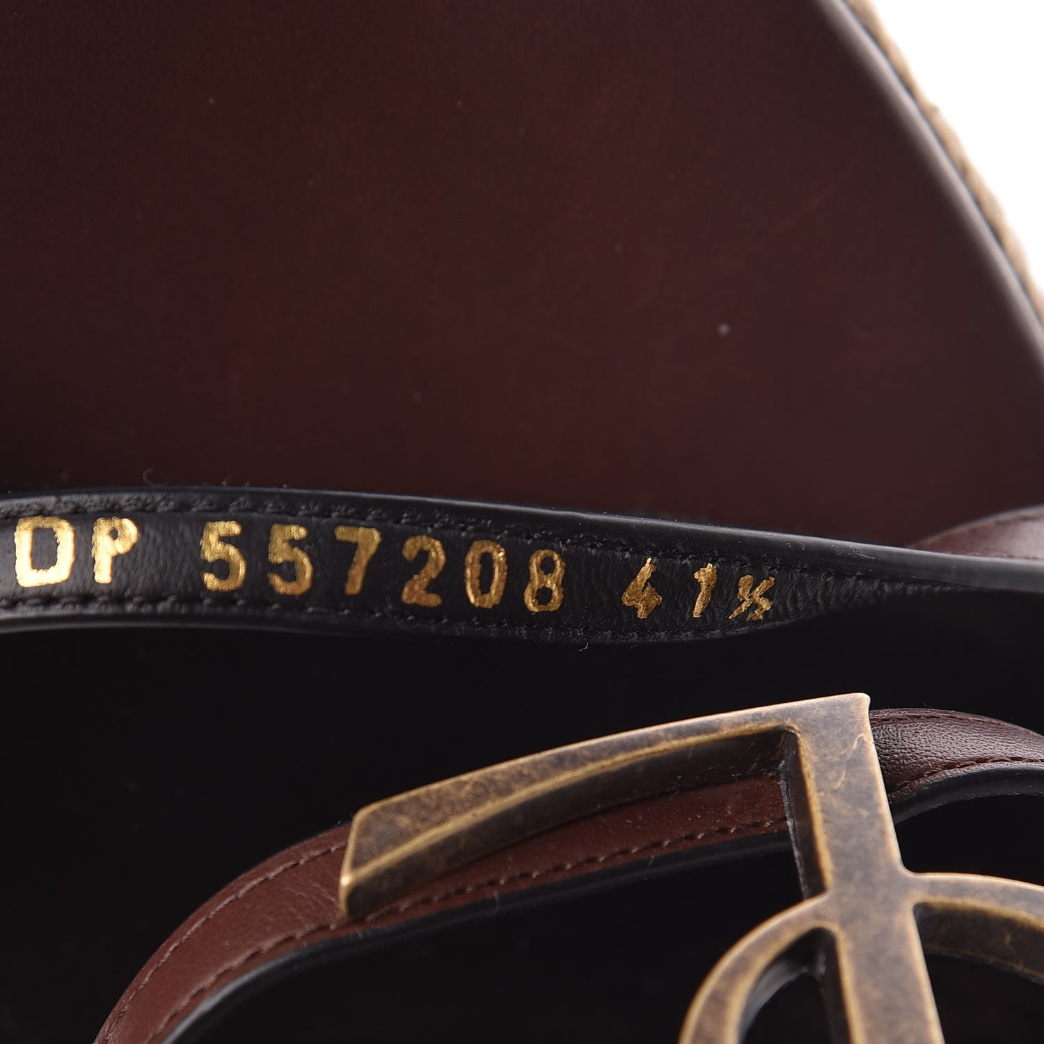 Saint Laurent Calfskin Cassandra Espadrille 105 Wedges 41.5 Chocolate 8 of 12