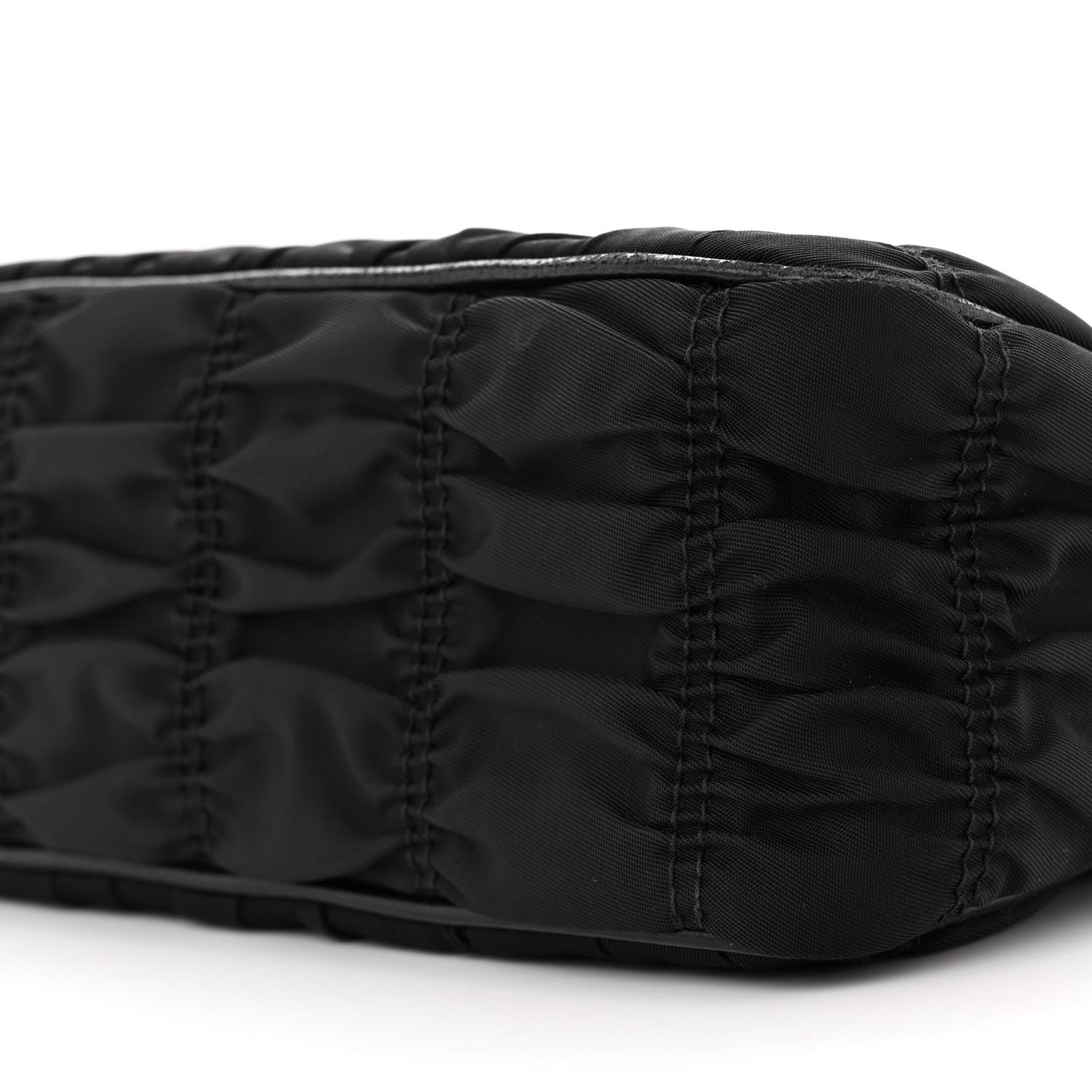 Prada Tessuto Nylon Gaufre Shoulder Bag Black 9 of 9