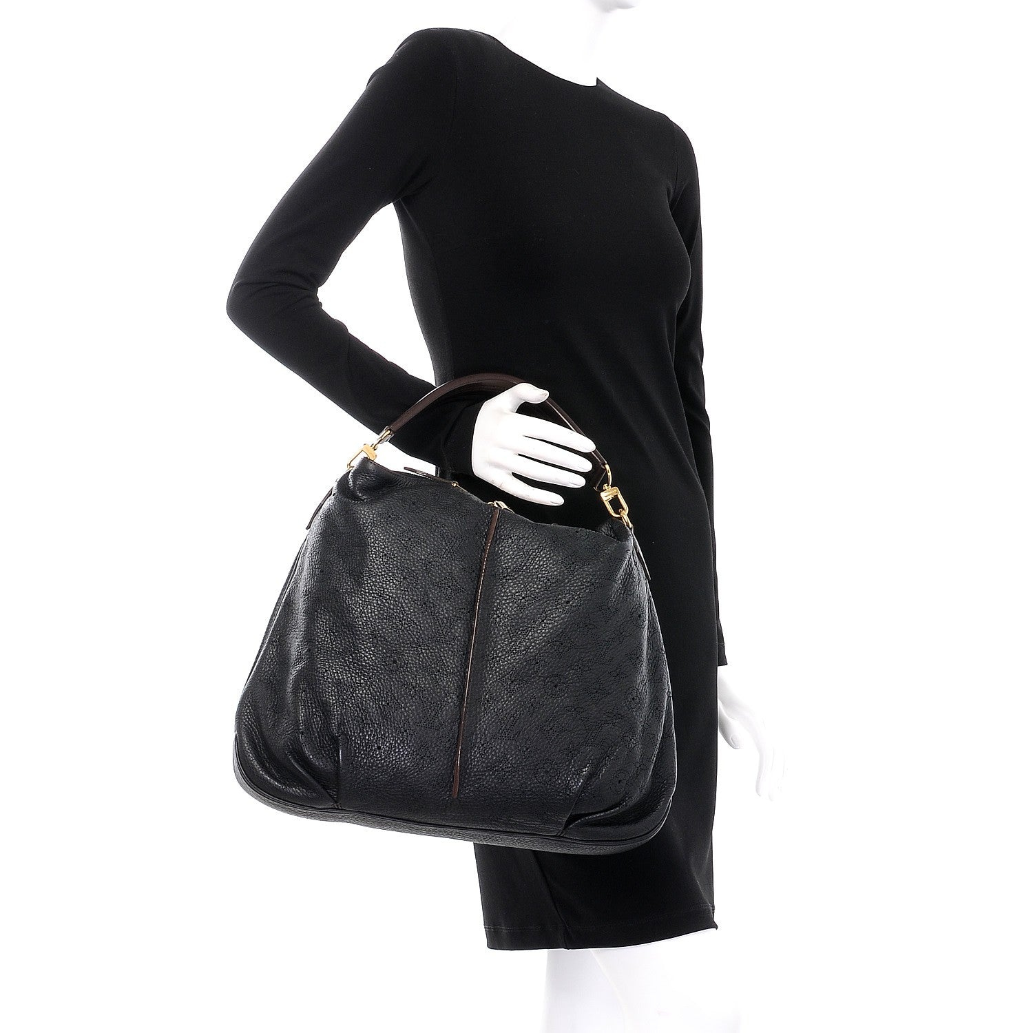 Louis Vuitton Mahina Selene MM Black 3 of 11