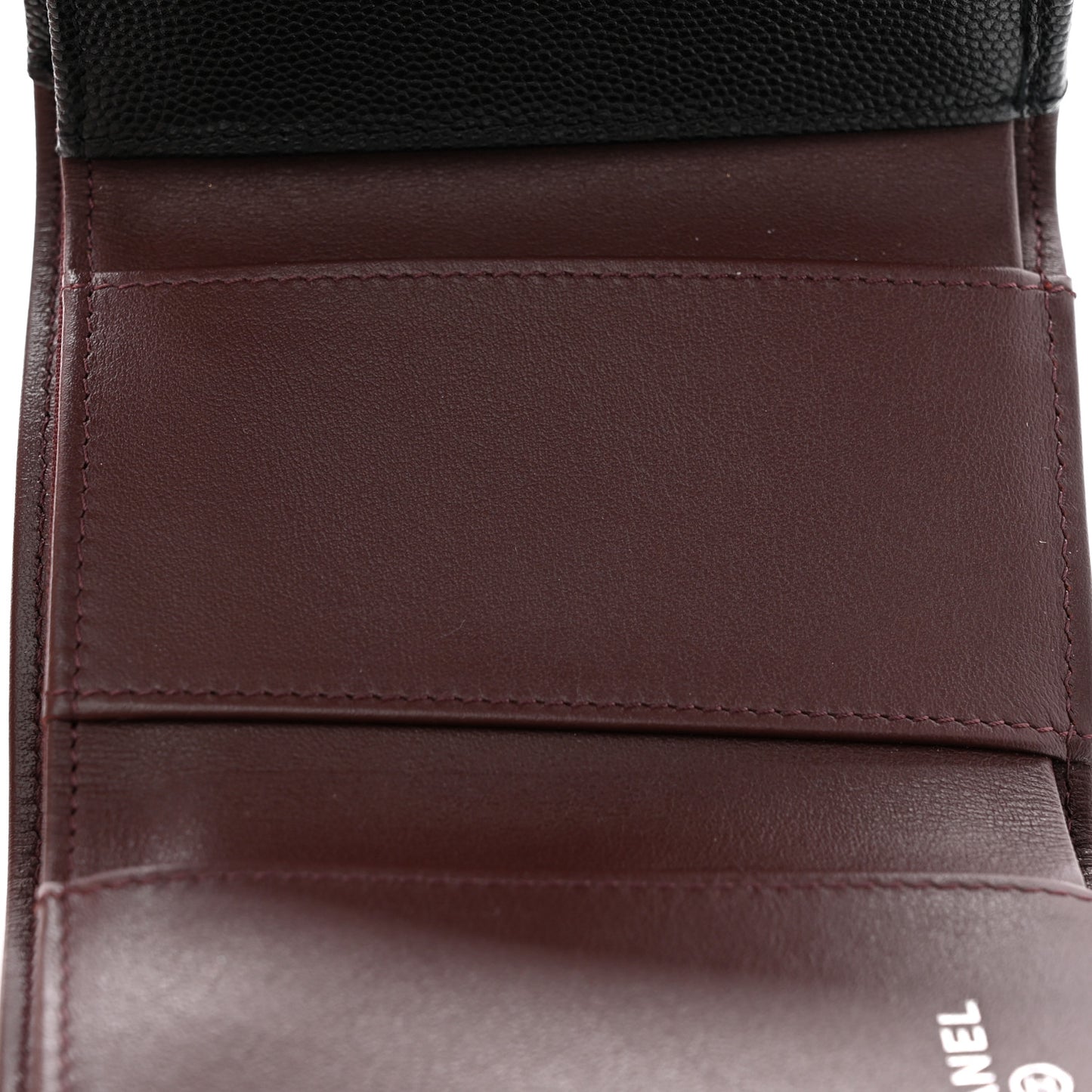 Caviar Quilted Double Flap Wallet Black
