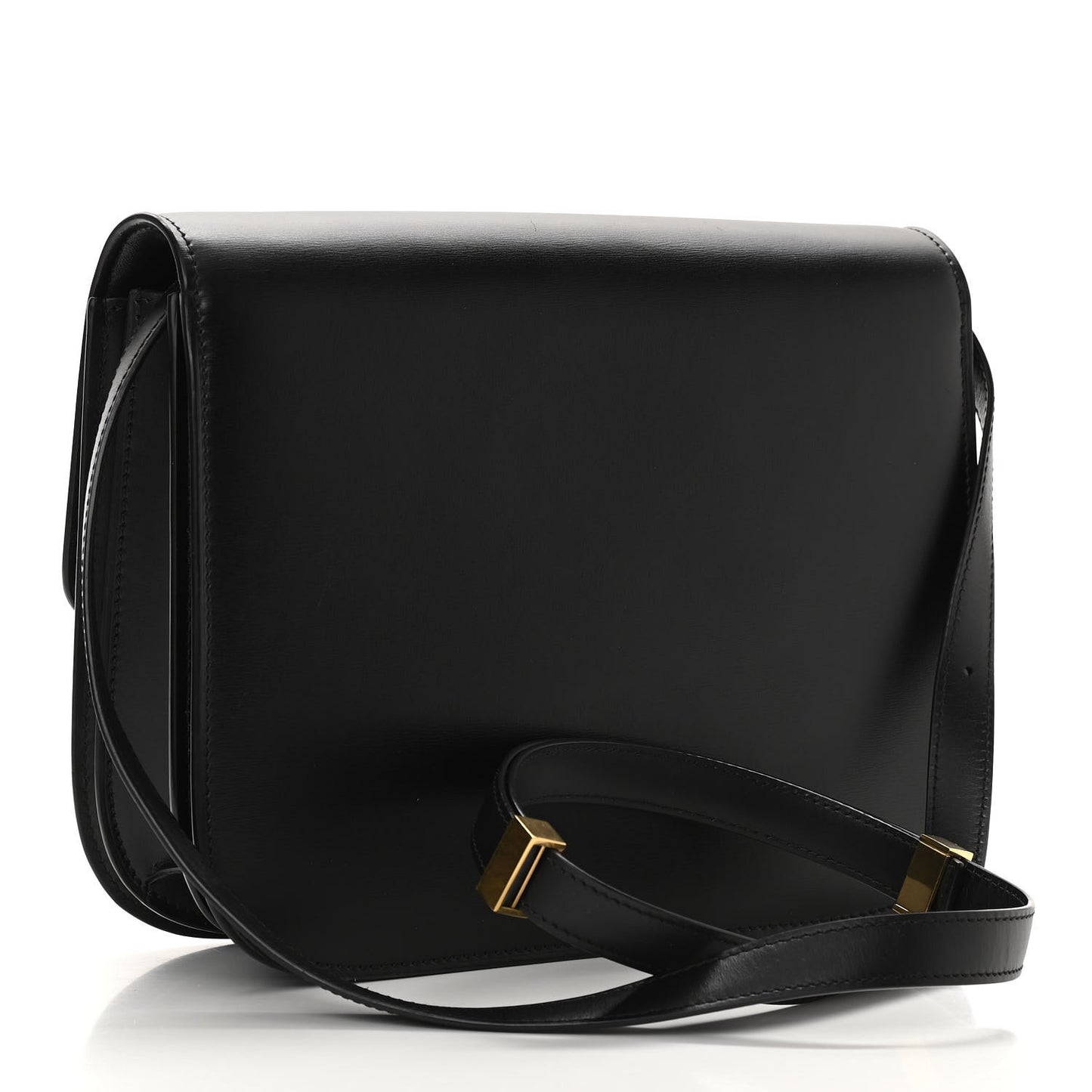 Box Calfskin Medium Classic Box Flap Bag Black