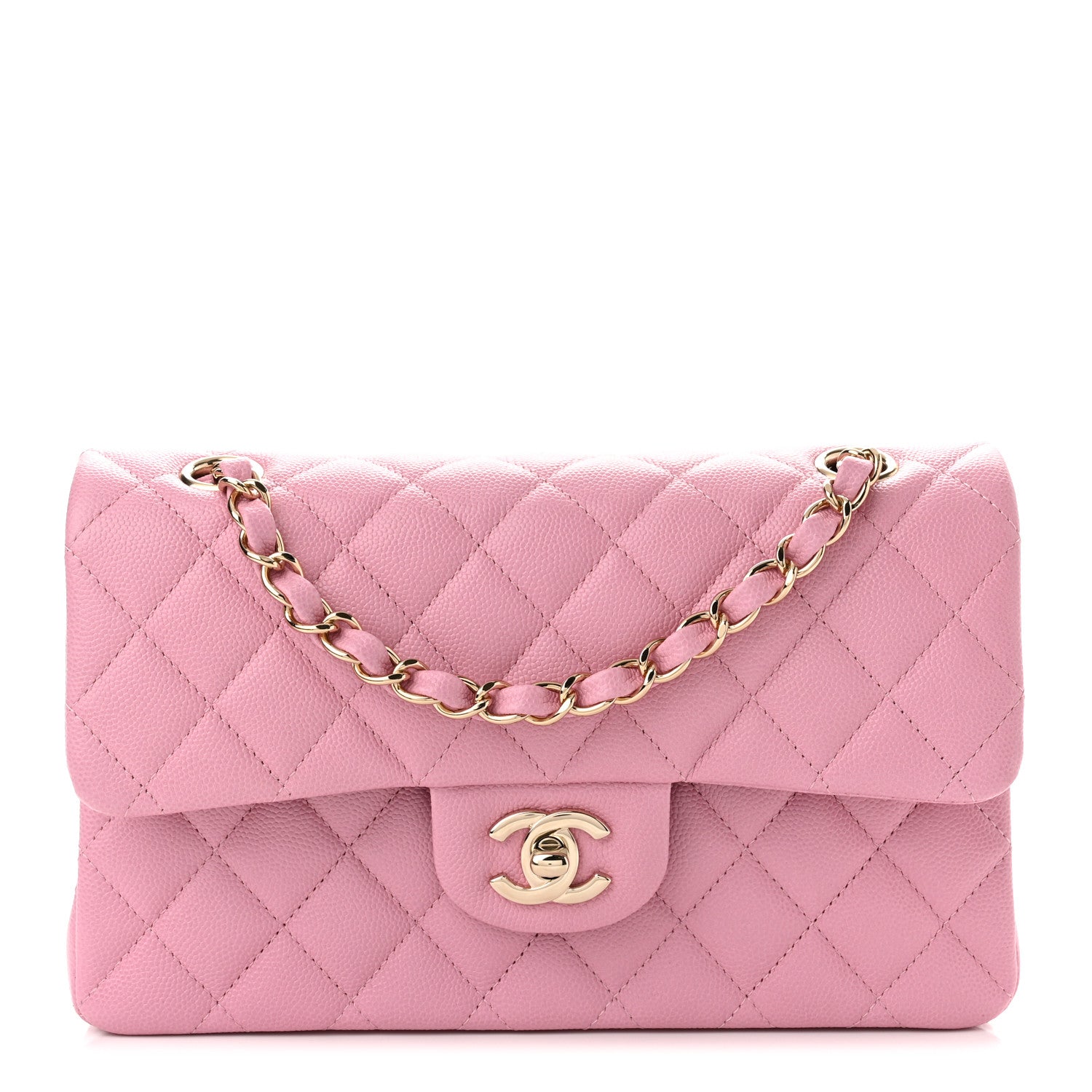 Chanel Caviar Quilted Small Double Flap Pink 1 of 11