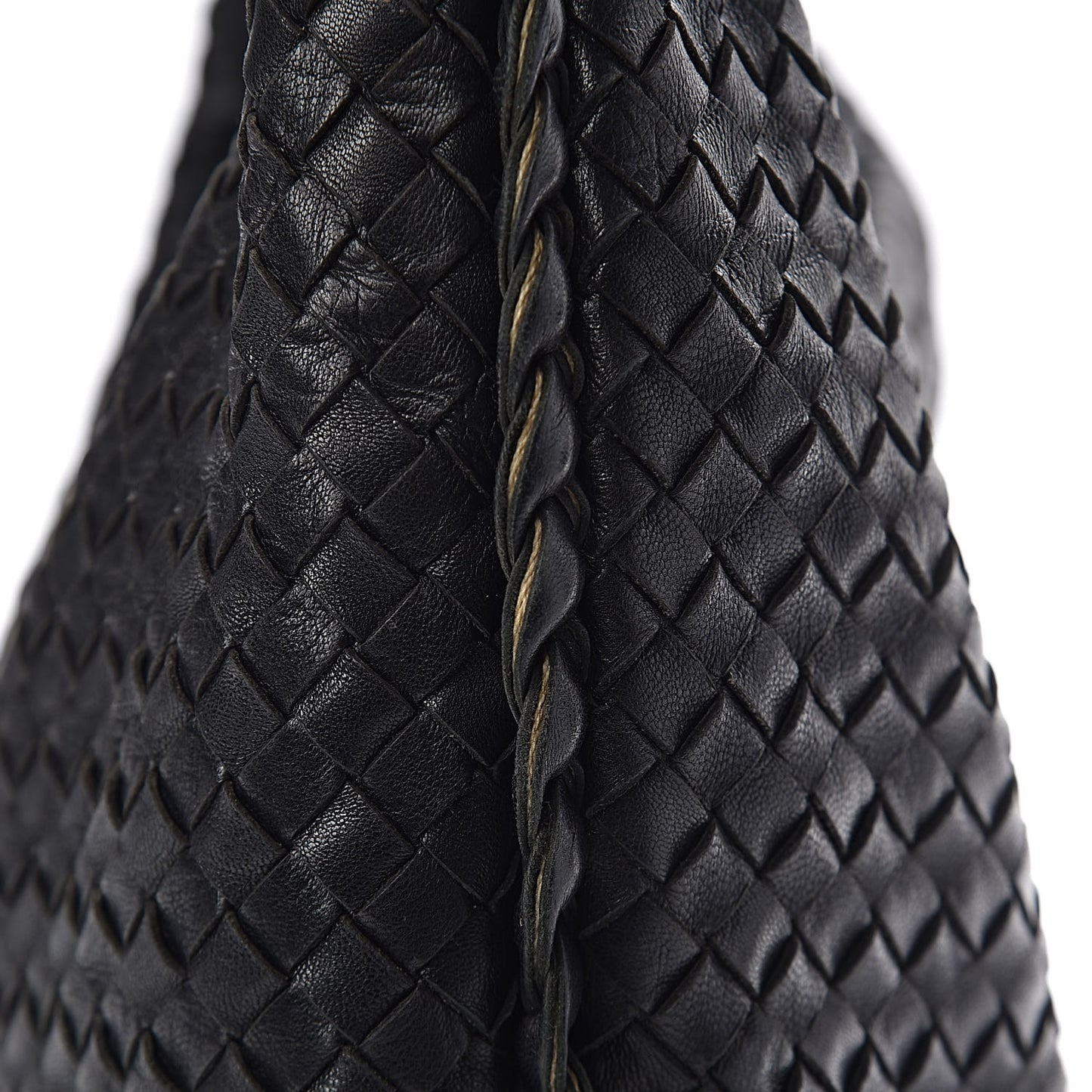 Nappa Intrecciato Large Veneta Hobo Black