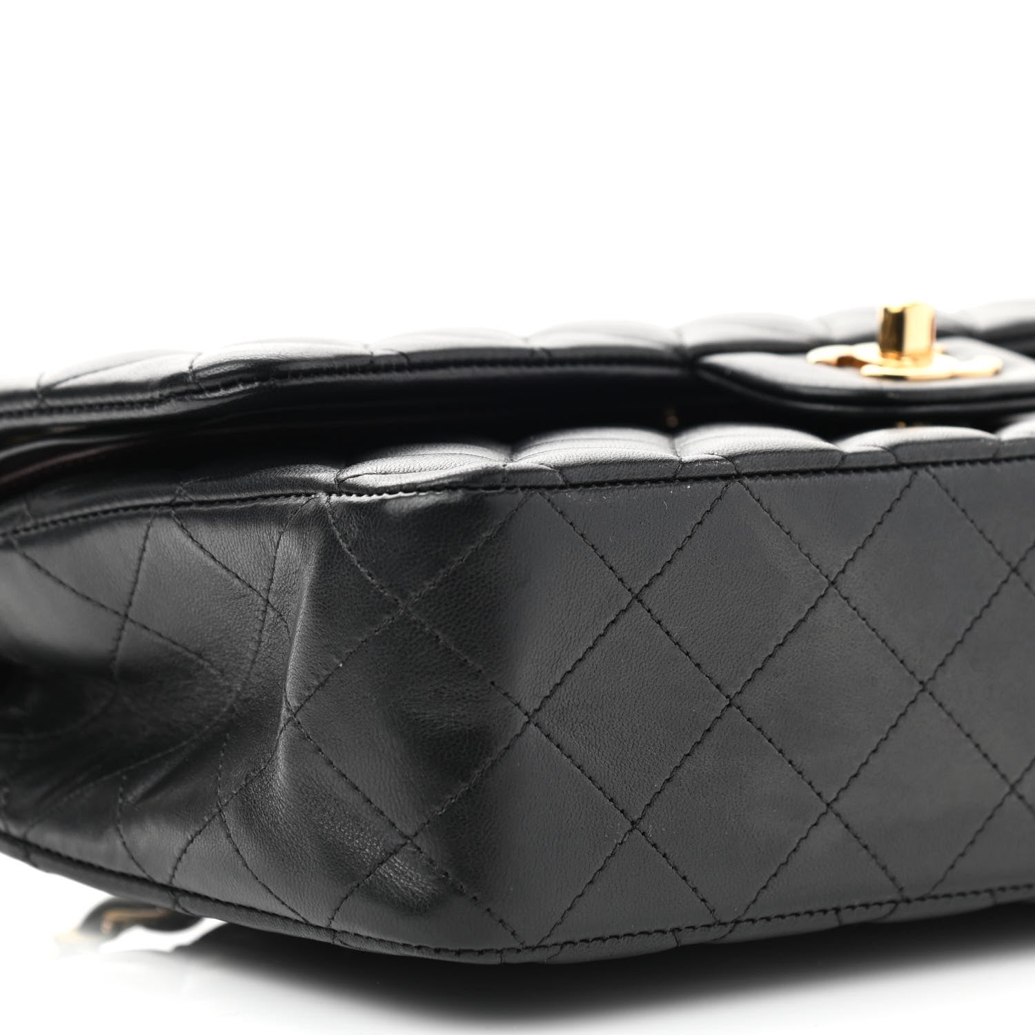 Chanel Lambskin Quilted Medium Double Flap Black 5 of 8