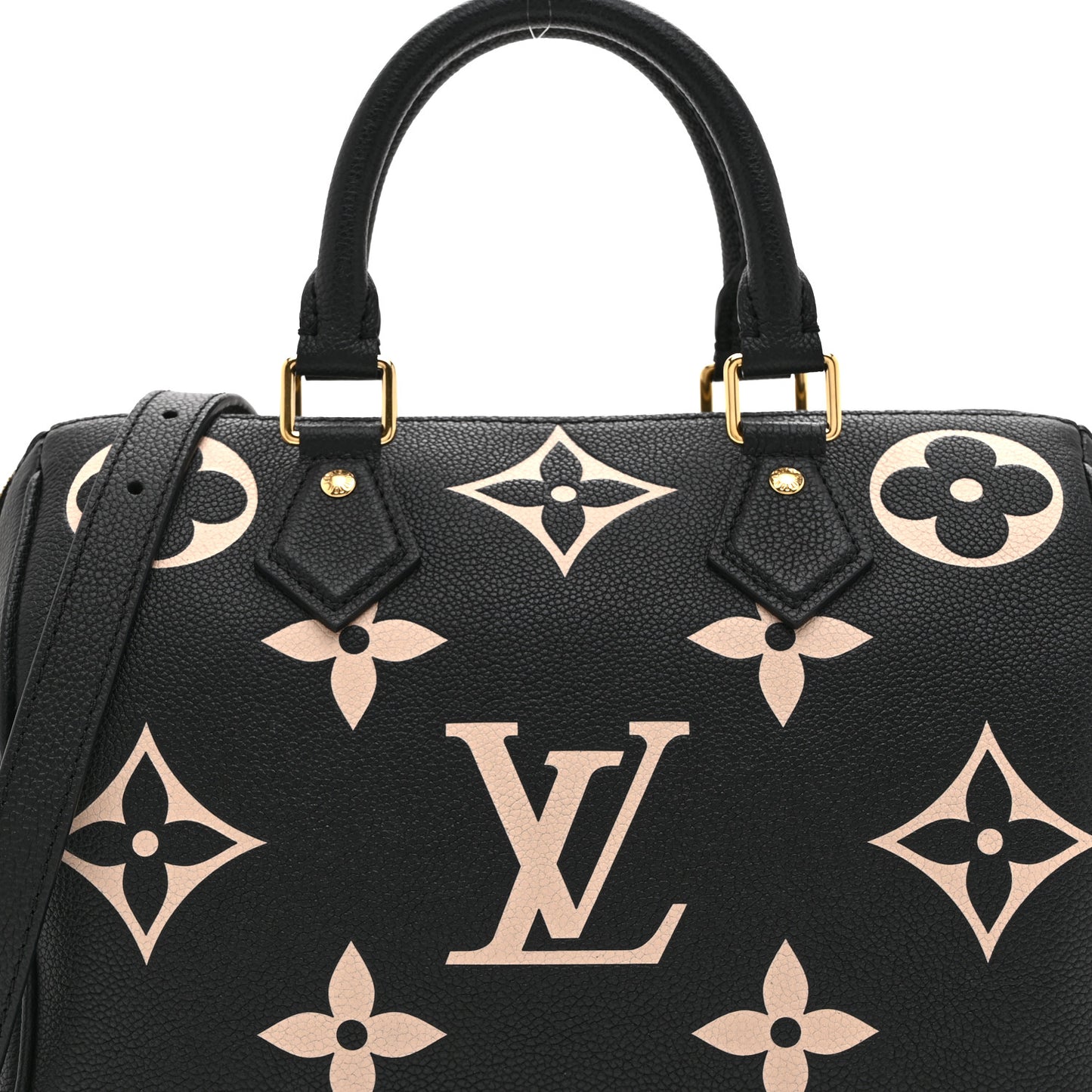 Empreinte Monogram Giant Speedy Bandouliere 25 Black Beige