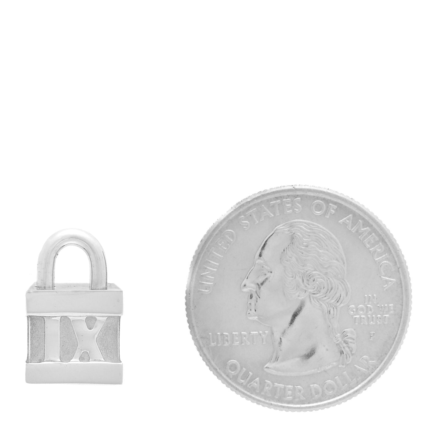 Sterling Silver Atlas Lock Charm