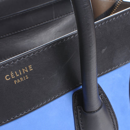 Celine Smooth Calfskin Suede Mini Tri-Color Luggage Black 10 of 10
