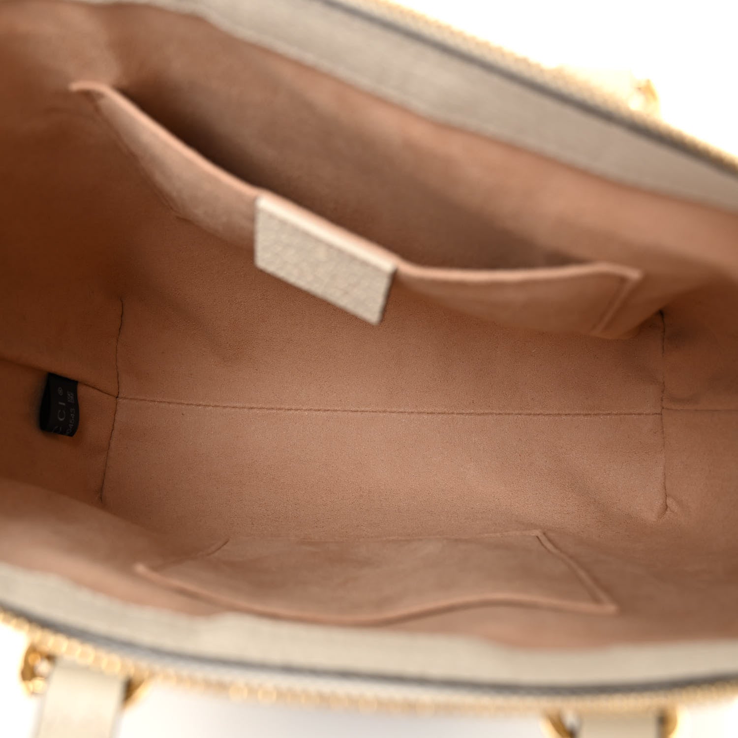 Gucci Textured Calfskin Web Small Ophidia Tote Bag Mystic White 5 of 10