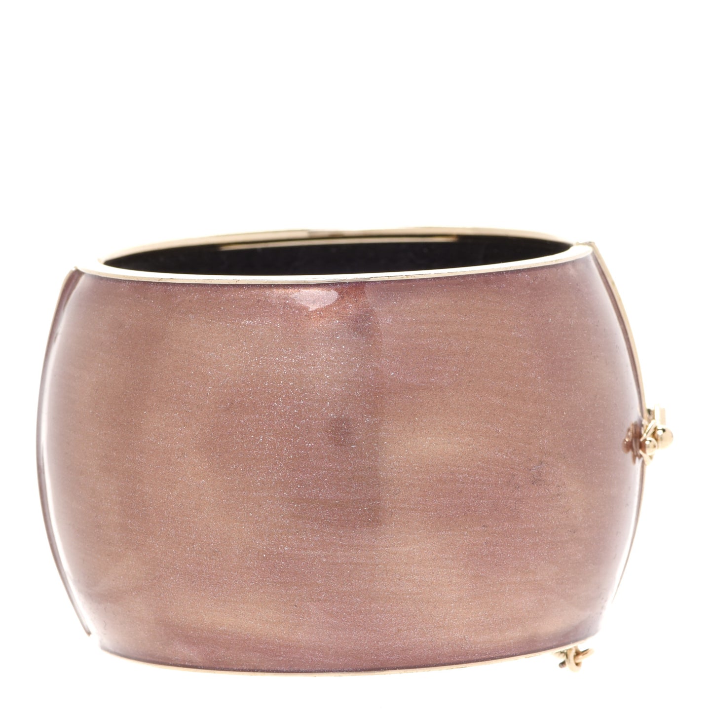 Resin Enamel Crystal CC Cuff Pink Gold