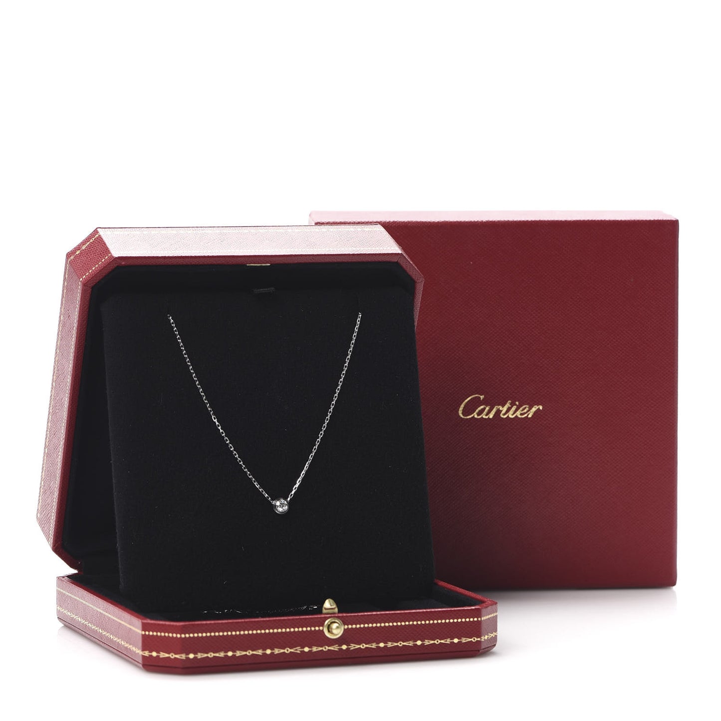 18K White Gold Diamond LM D'Amour Pendant Necklace