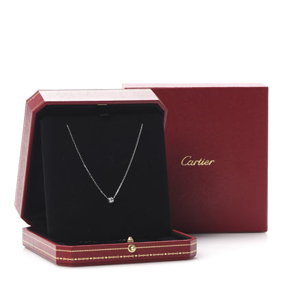 Cartier 18K White Gold Diamond LM D'Amour Pendant Necklace 6 of 6
