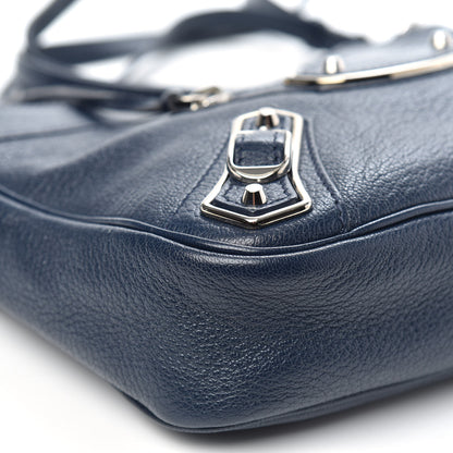 Balenciaga Chevre Silver Metallic Edge Hardware Hip Bleu Nuit 8 of 10