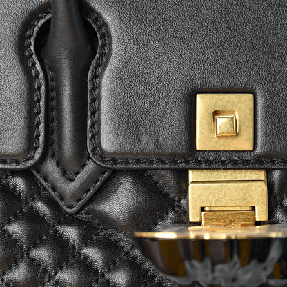 Versace Vitello Quilted Medium Palazzo Empire Bag Black 13 of 14