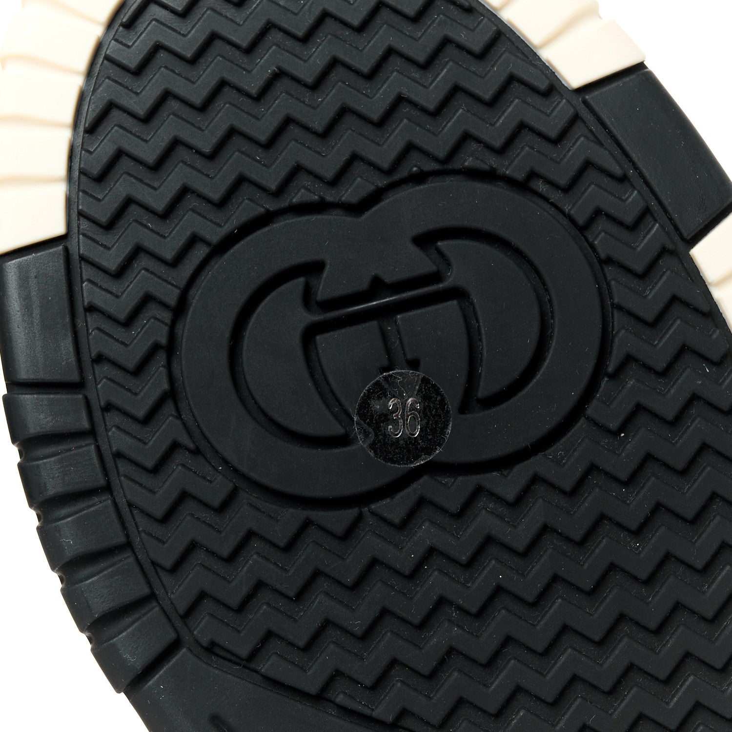 Gucci Calfskin Womens Re-Web Sneakers 36 Black White 8 of 11