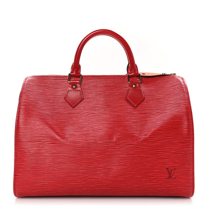 Louis Vuitton Epi Speedy 30 Castillan Red 1 of 13