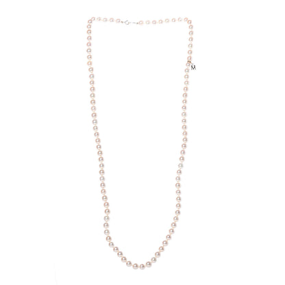 Mikimoto 18K Yellow Gold Pearl 6-6.5mm Strand Necklace 3 of 3