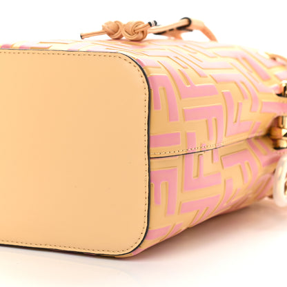 Fendi Vitello Liberty F is Fendi Bi-Color FF 1974 Embossed Mini Mon Tresor Bucket Bag Savana Lollypop 6 of 9