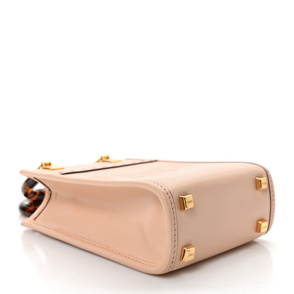 Fendi Vitello King Plexiglass Logo Embossed Mini Fendi Sunshine Shopper Tote Light Rose 4 of 9
