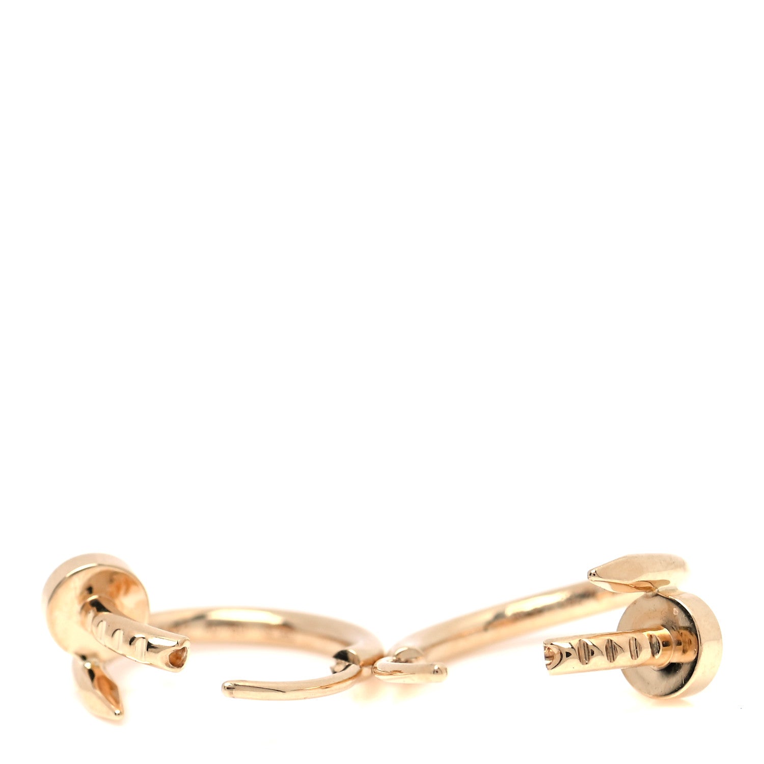 Cartier 18K Yellow Gold Juste Un Clou Hoop Earrings 4 of 4