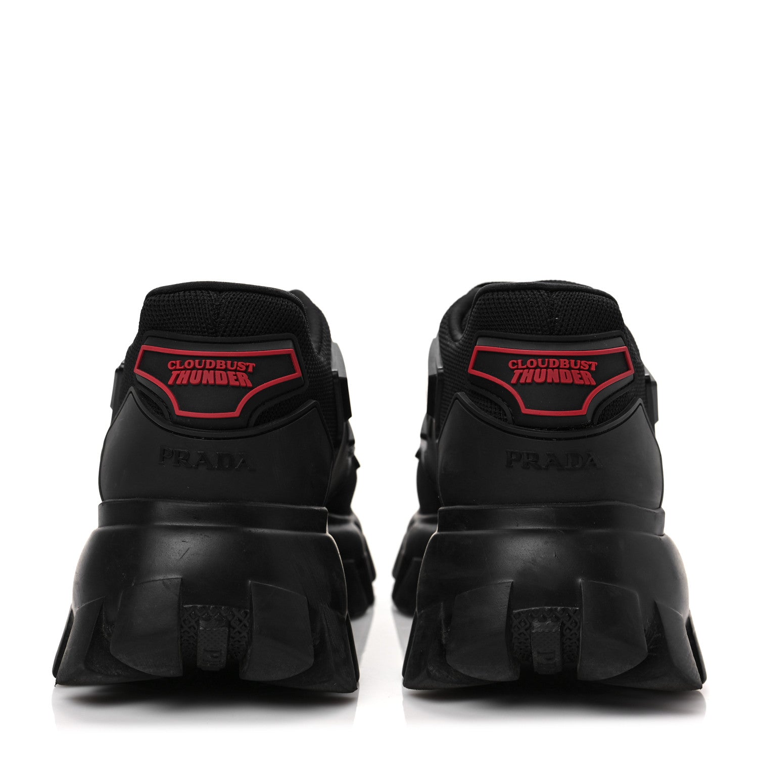 Prada Rubber Technical Knit Fabric Cloudbust Thunder Sneakers 35 Black 5 of 8